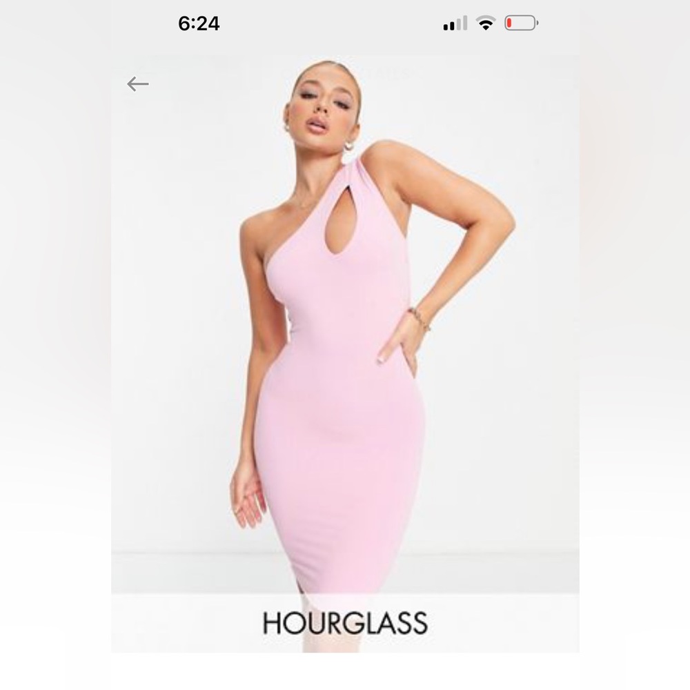 Naked wardrobe one shoulder cut out mini body-conscious dress in pink